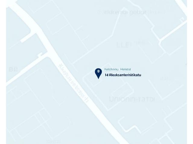 Kartta Safira Oikeuden toimiston sijainnista osoitteessa 14 Aleksanterinkatu, Helsinki